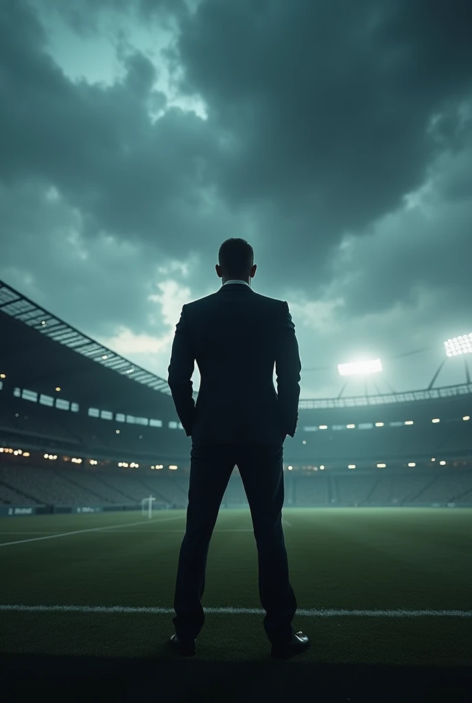 A man in a suit from inside a football stadium
Dramatic Clouds night
