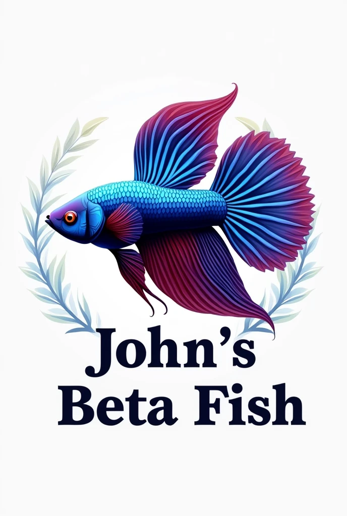 Business Logo for beta fish and named johns beta fish