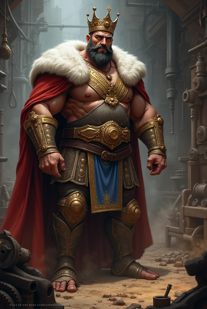 King with labour