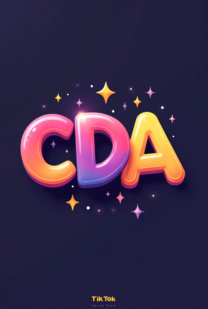 generate a logo with the letters CDA in tiktok style 