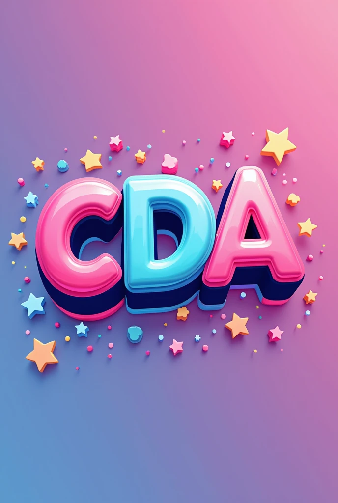 generate a logo with the letters CDA in tiktok style 
