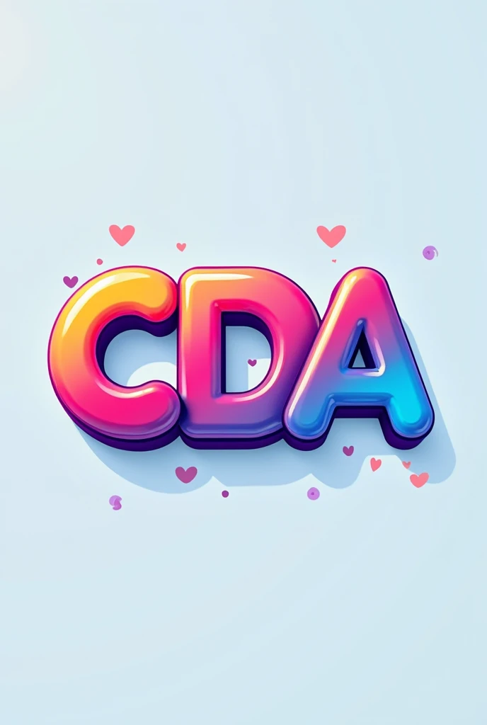 generate a logo with the letters CDA in tiktok style 