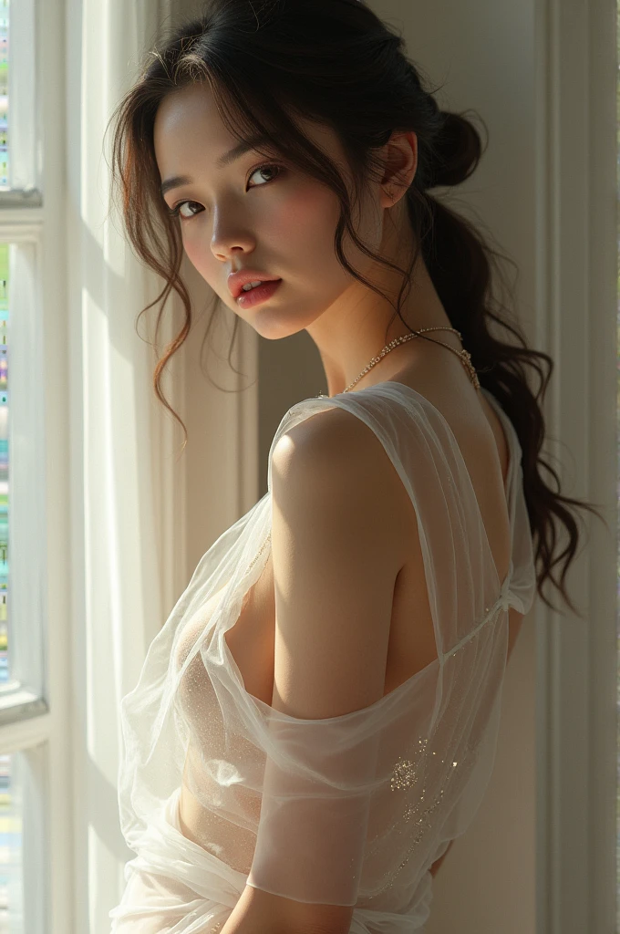 girl in seethrough