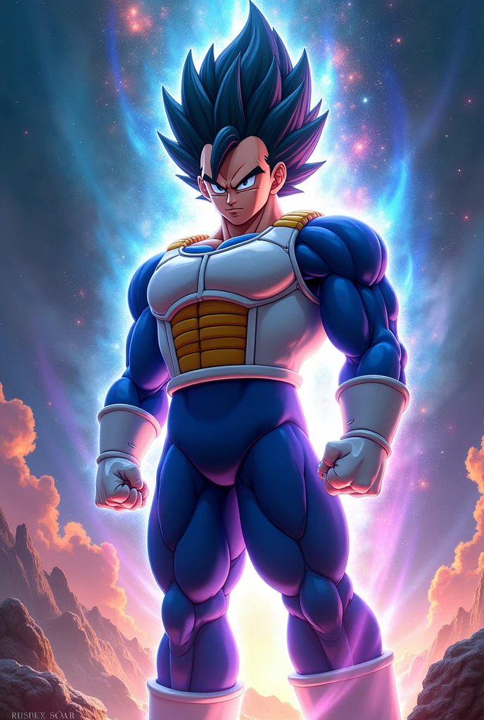 Vegeta from Dragon Ball in the Shiny Universe