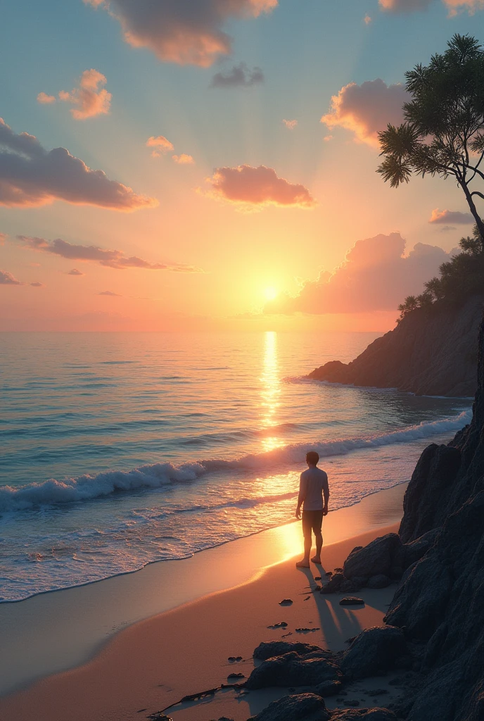 Sunset by the sea