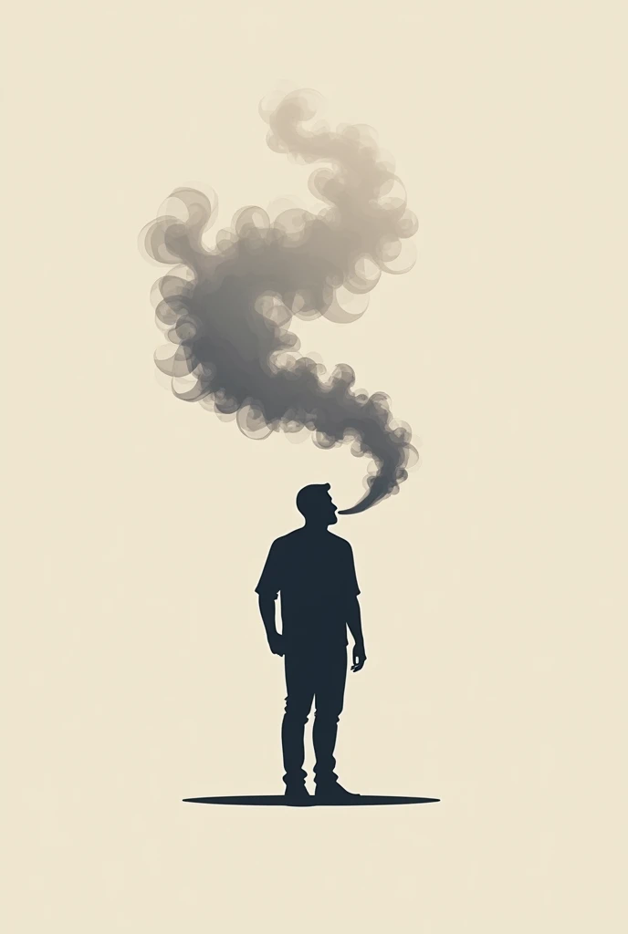 Make a logo for vape sales that has clouds of smoke coming out of a person 