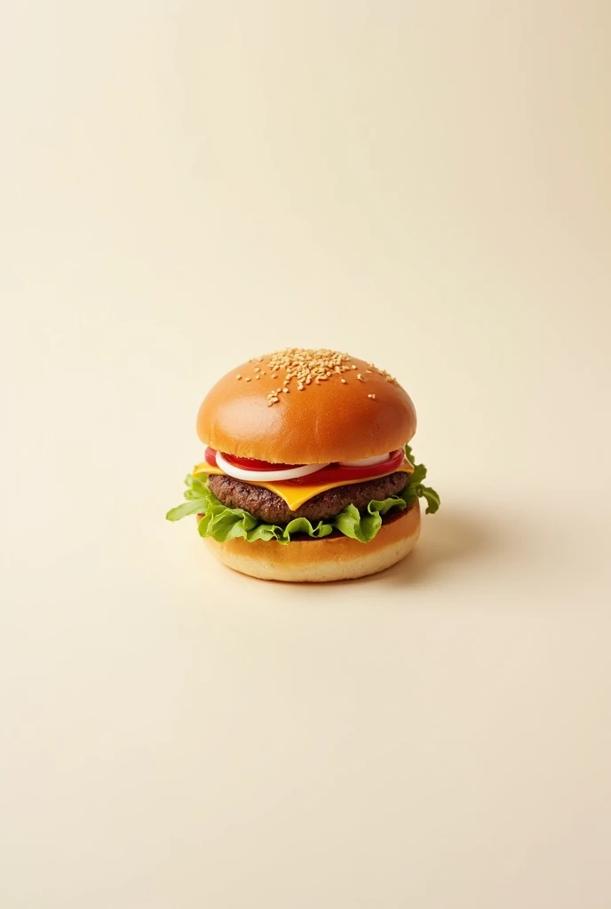 a minimalist cover image for a burger restaurant website with predominantly light colors