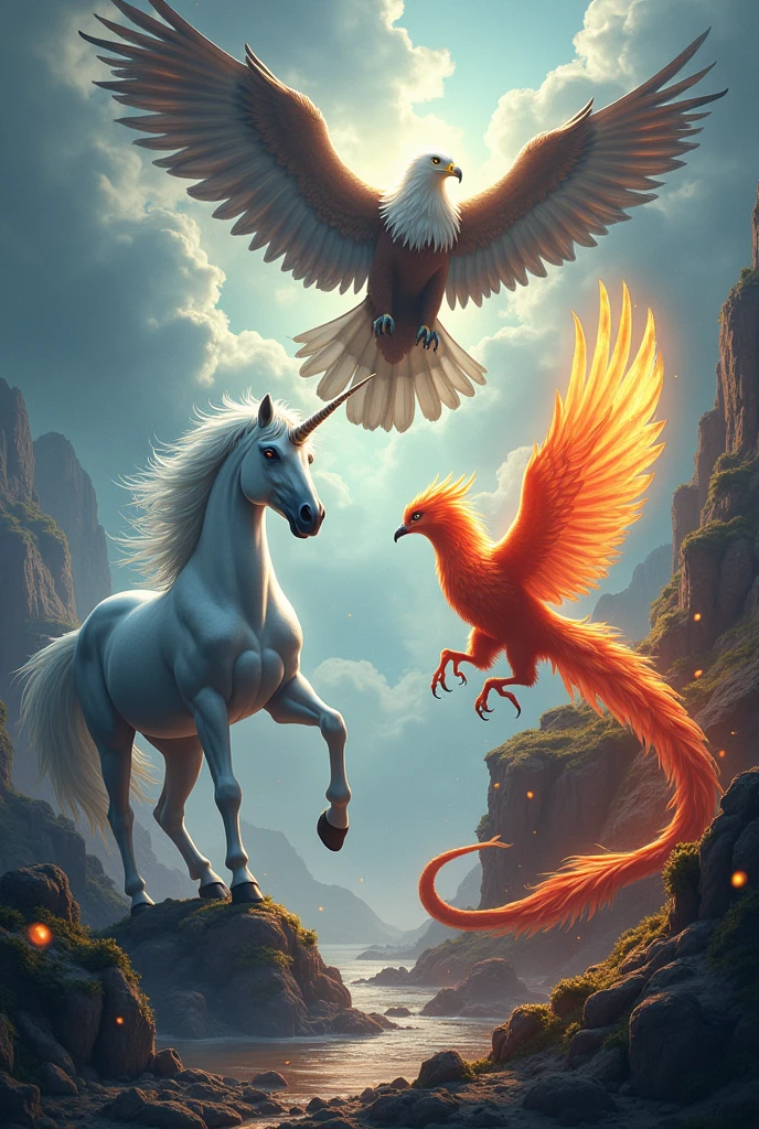 Aigle licorne phenix serpent