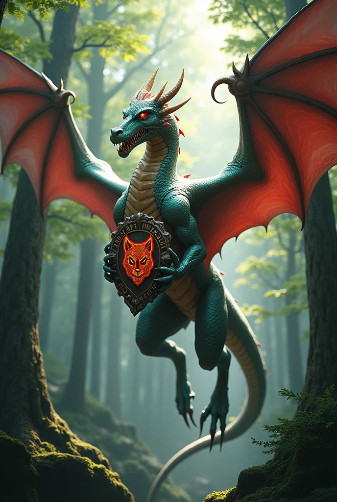 Dragon carrying the Nottingham Forest club logo