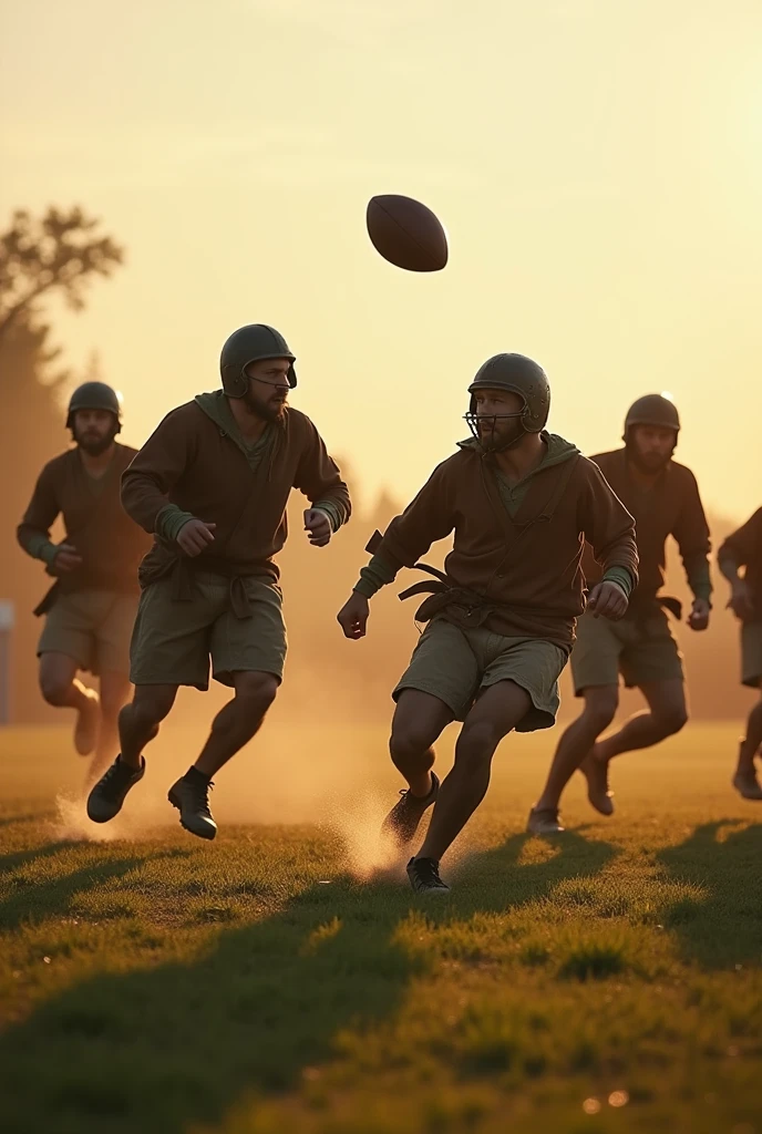 Beginning of football , first football being played