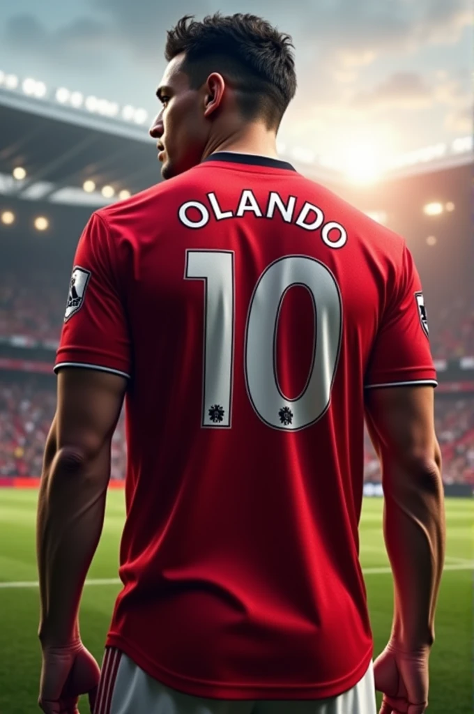 ai image manchester united shirt with name mark olando