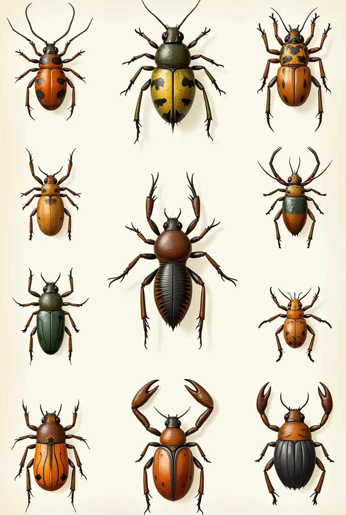 Make a sheet of invertebrate animals 
