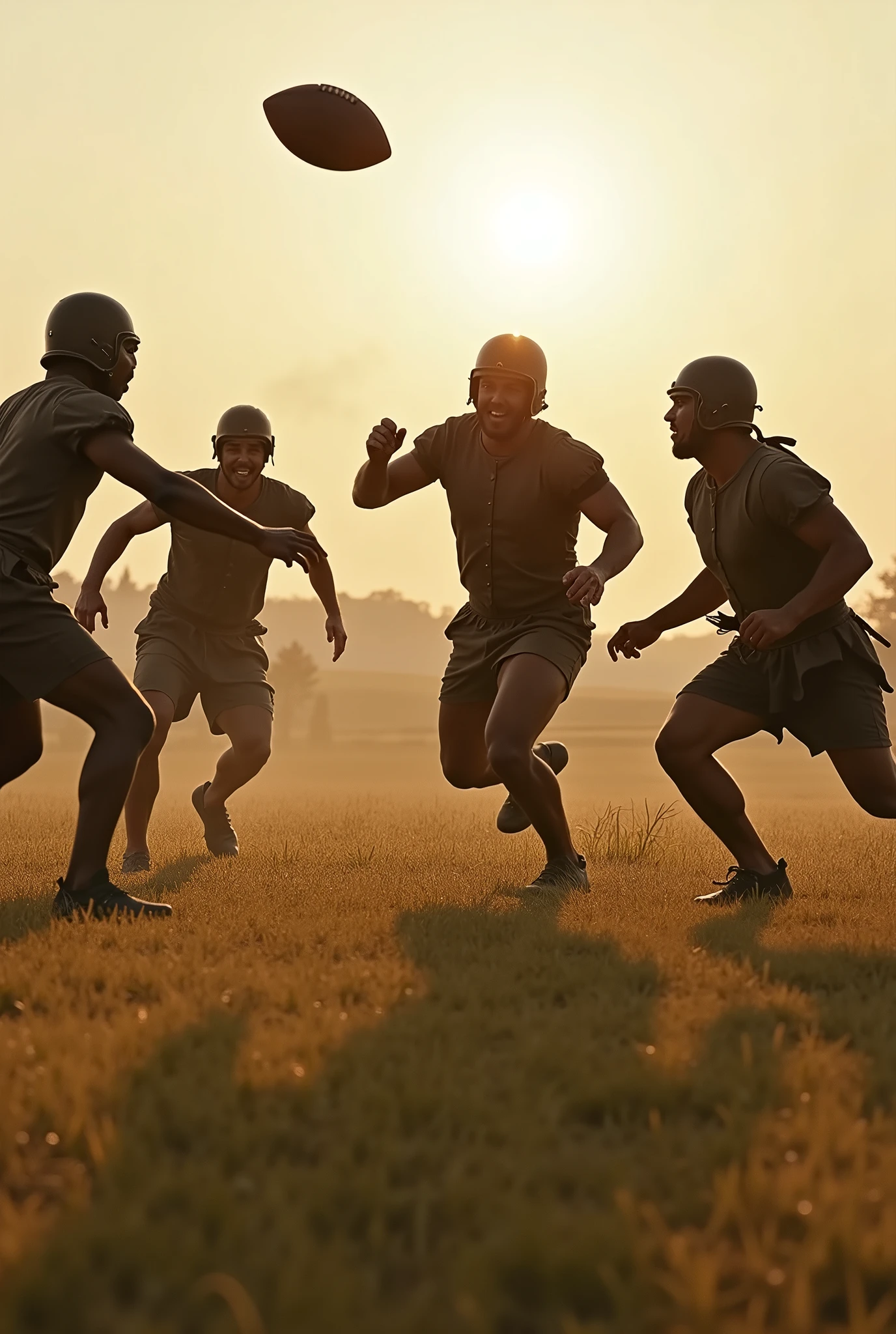 Beginning of football , first football being played