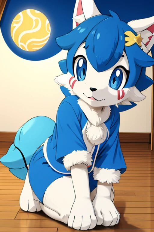 Furry female blue whale alola pokemon sun and moon fursuit mascot baseball style 