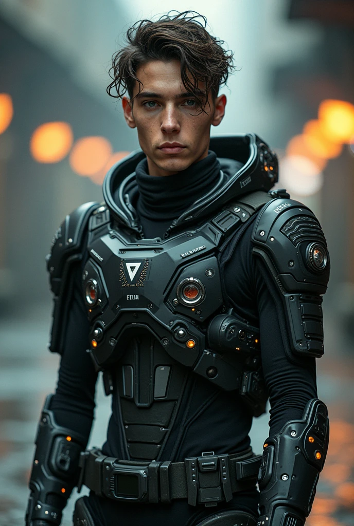 Timothée Chalamet in a high-tech military suit 