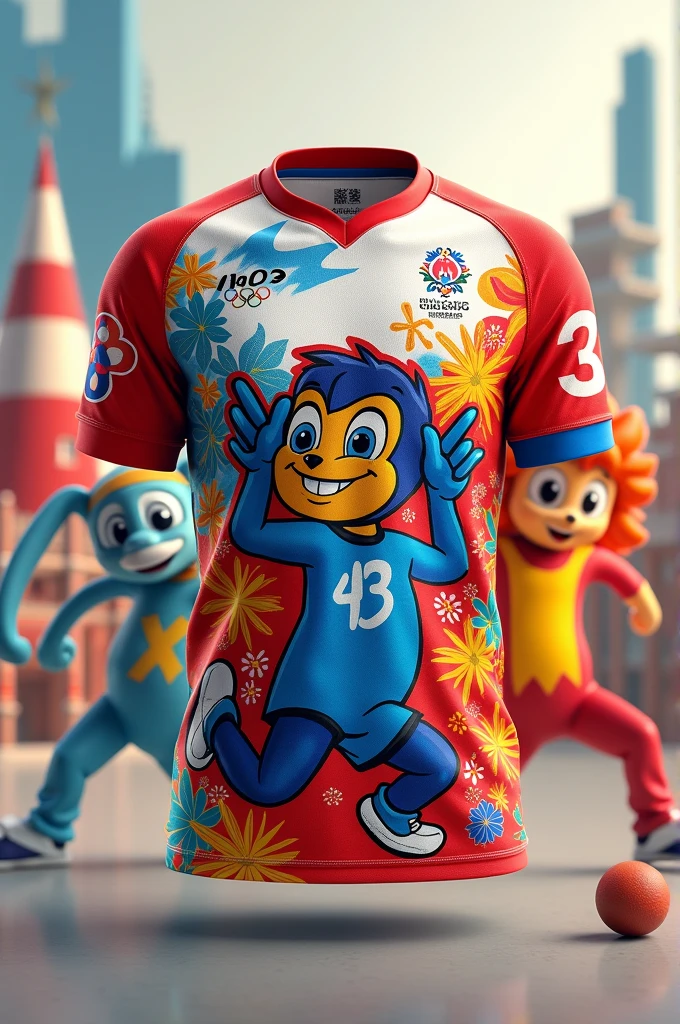 2020 olympics mascots football shirt