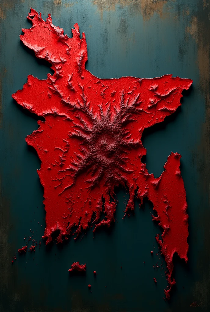 A bloody map of Bangladesh