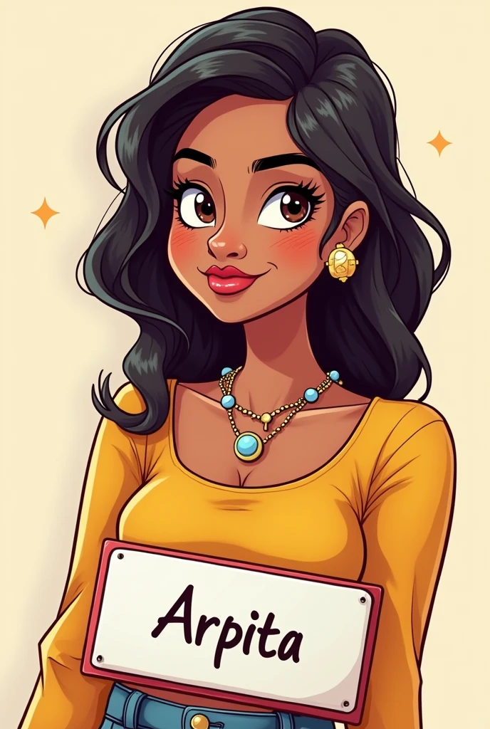 Creative writing - NOTHING JUST. ARPITA,stylish, cartoon type, name plate 