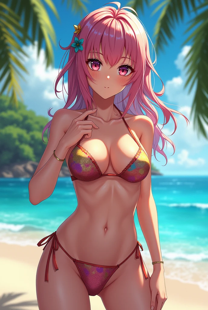 Hot anime girl in bikini 

