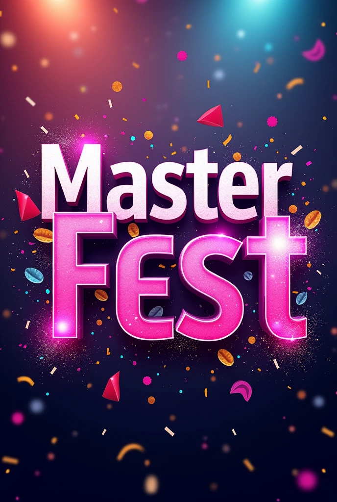 CREATE A PARTY INVITATION THAT SAYS MASTER FEST AND IN THE BACKGROUND