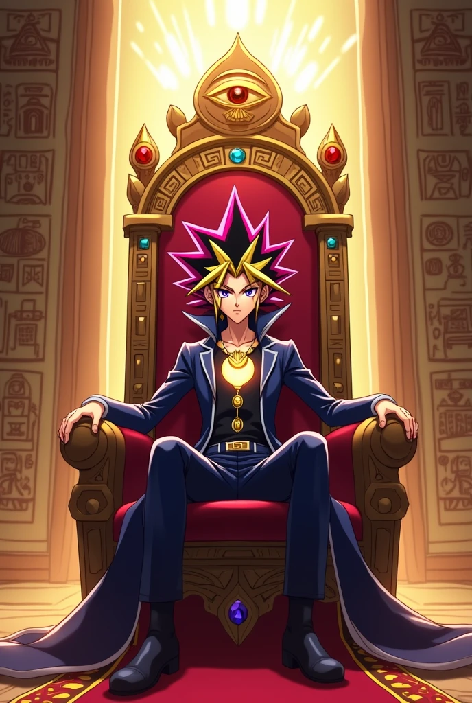 Make yugi on a throne 
