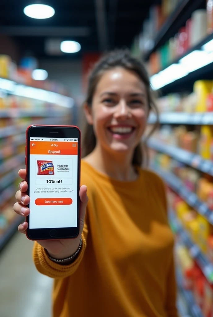 Image: A happy person showing his cell phone with the ScannMarket app open, where the 10% discount stands out% in Van Camp&#39;s product. In the background, You can see shelves in a supermarket with various products.

Text: "Discover the best offers at your favorite supermarket! Download the ScannMarket app and save on every purchase. It&#39;s easy and fast!"