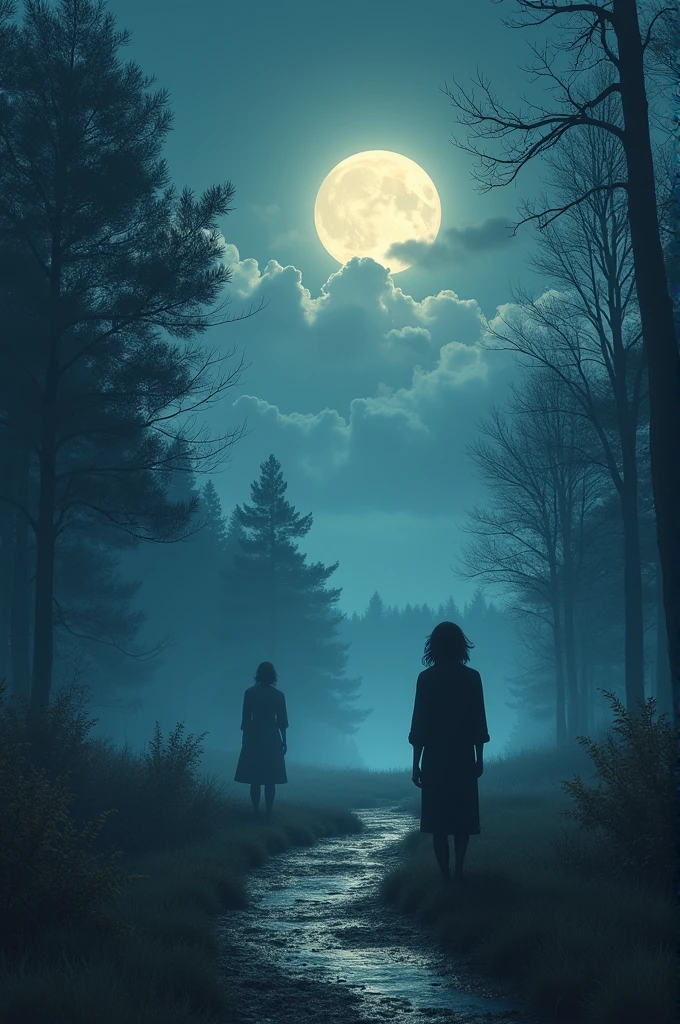 Scenario that is melancholic but that is only the landscape but animated