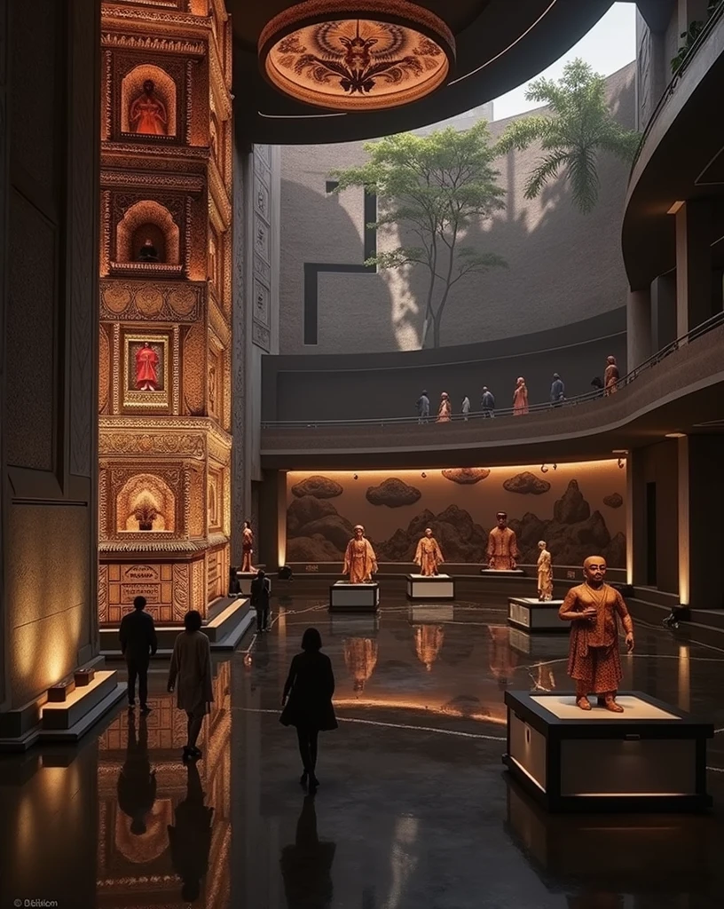 culture gallery, cham culture, super realistic photo, high resolution