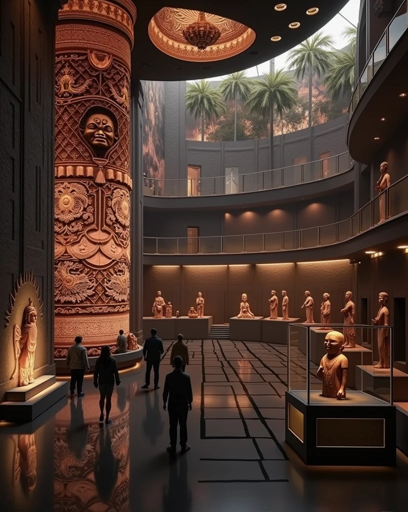 culture gallery, cham culture, super realistic photo, high resolution