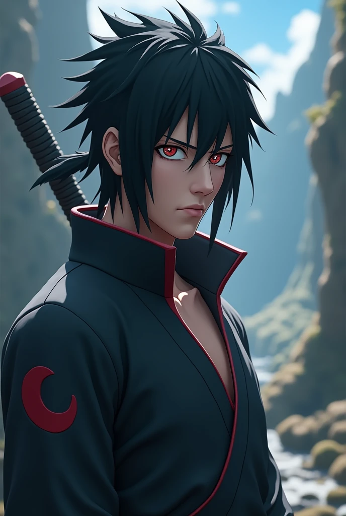 Frontal portrait Hyper focus, Sasuke uchiha realisitic, hiperrealisitics, realisitic, a body in the renatosphere, epic 3D realism, best in wlop, kan liu, daz3d, trends in CGsociety, estilo realisitic hiperdetalhado, completo cosplay, by Ric Nagualero, album, hyung tae kim, 8k, irreal engine 5, film composition, retratos realisitics hiperdetalhados, 3D game art, CG Society, Fantasyart, hd art of season, estética realisitic, cinematic lighting, border light, smooth light, border light de filme, fine glow, ultradetailed, 8k, uso realisitic de luz e cor, cinematic light, rendered in cinema4d 500–1000 AD -- ar 3:4- Niji 6