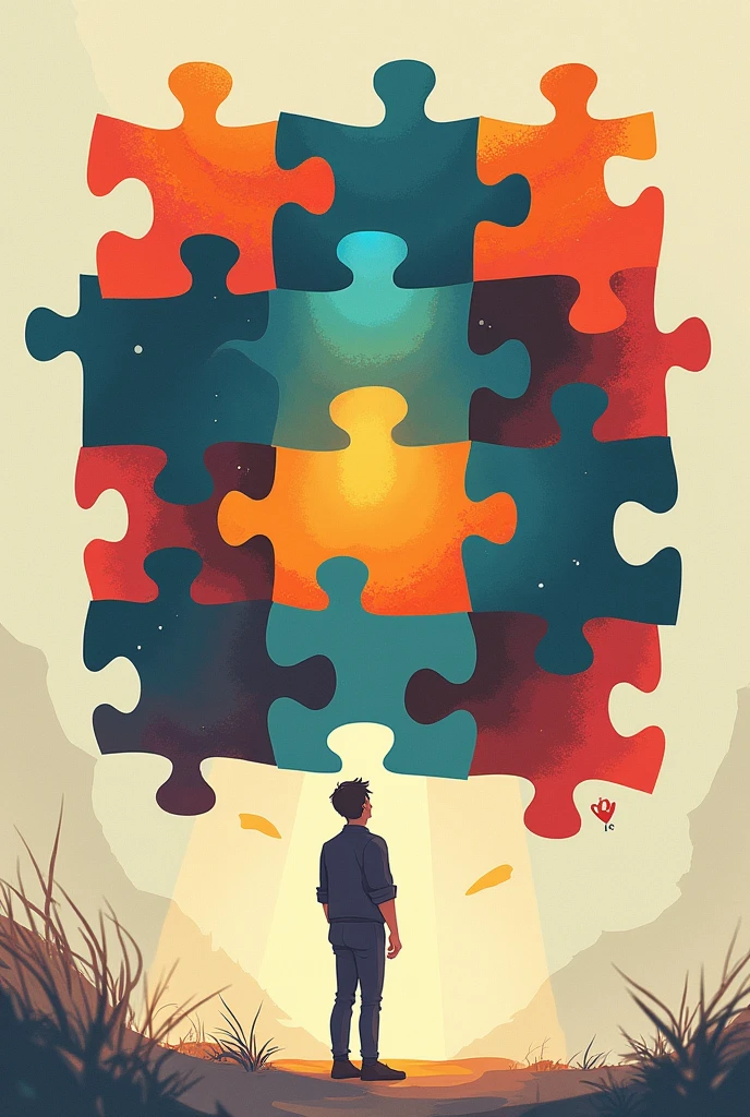 A puzzle game with a missing piece.