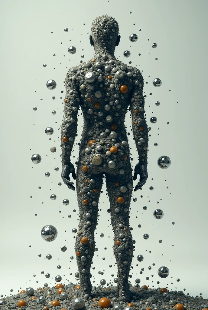 Generic human silhouette image filled with poop images and encrusted diamonds.