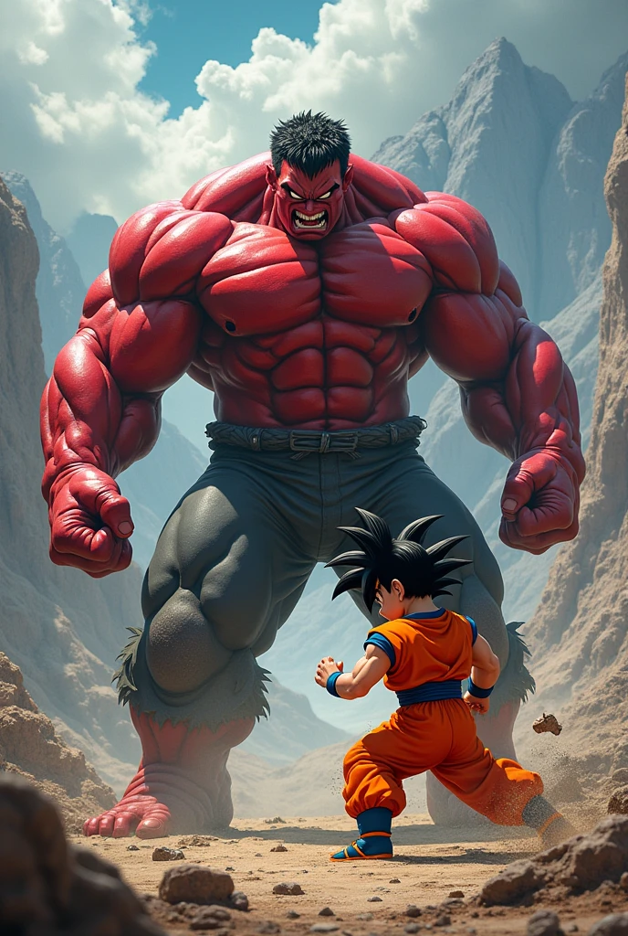 Red Hulk vs Goku