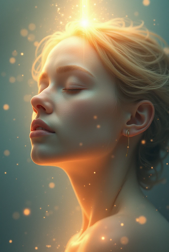 Generate a high quality spiritual looking profile photo which depicts the who am I aspect of spirituality