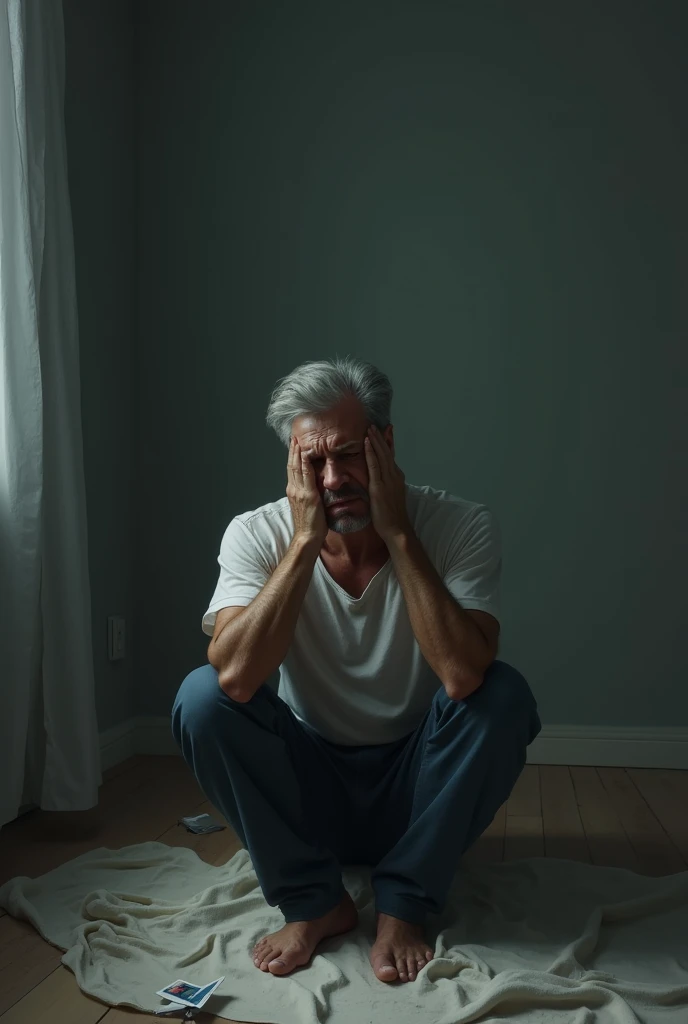 A man feel breck up pain and sheet 

