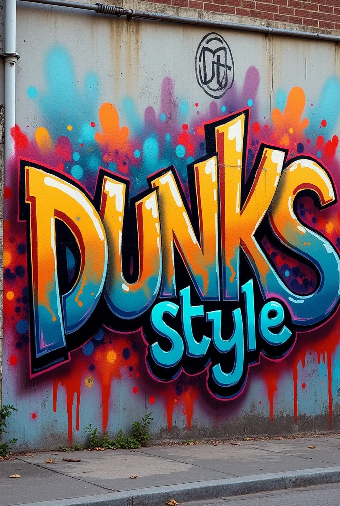 grafite com o nome "dunks style"