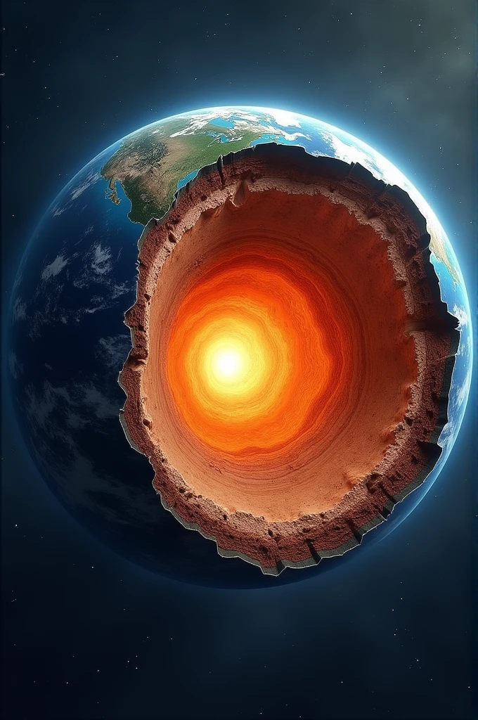 The inside layers of earth