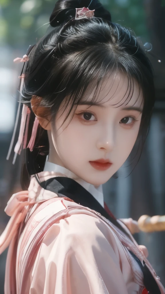 (RAW photos, best quality),(Practical, photo-Practical:1.3), masterpiece, Extremely refined, 极其detailed, CG, 樱flower,Predominant_Body,A girl,arms,Black Hair,sword,flowerびら,樱flower,Long hair,China costume,Fuzzy,Hair Bun,Hair accessories,View your audience,holding sword,Long sleeve,single Hair Bun,flower, outdoor,最high quality,masterpiece,number,Very delicate and beautiful,CG,Unity,8k wallpaper,wonderful,detailed,masterpiece,Official Art,非常detailed CG Unity 8k wallpaper,ridiculous,Large file size,非常detailed,high resolution,非常detailed,Beautiful and delicate girl,Practical,(masterpiece, 最high quality, high quality, high resolution, 非常detailed),