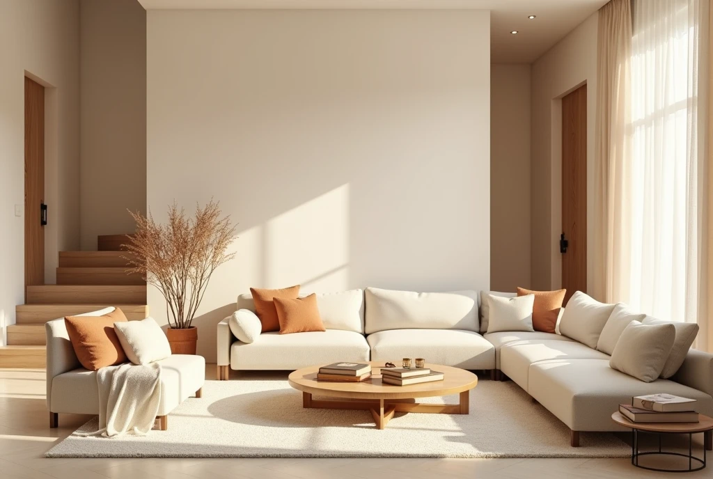 Home living room, Maximalism, stairs, door Prompts can be generated as follows: "(Best quality,4K,8K,A high resolution,Masterpiece:1.2),Ultra-detailed,(Realistic,Photorealistic,photo-realistic:1.37,The strokes are delicate,Sharply defined),Large living room, Clean walls,Modern home,Maximalism,A neat and orderly space,Bright and clean environment,warm and inviting atmosphere,contemporary design,Functional furniture, Minimal distractions, Calm and peaceful atmosphere,Soft color palette,Neutral tones,Simple and elegant style,Smooth lines and shapes,Intentional and purposeful arrangement,peacful,Visual harmony,Meticulous attention to detail,Inspiring and motivating environment,Peace of mind,Quiet and peaceful environment,A harmonious balance of function and aesthetics,Superior workmanship and quality,Clear and uncluttered space,Great for intellectual pursuits,There are no distracting or unnecessary elements,Clean and refreshing appearance,Compositions that are cohesive and visually appealing,The harmony of the subject with its surroundings,serene and inviting atmosphere." Be aware of: 1. Don't include any explanatory content,2. tags and commas","Separate 3. Tags are ranked from highest to lowest importance 4. The tag does not contain quotation marks""
