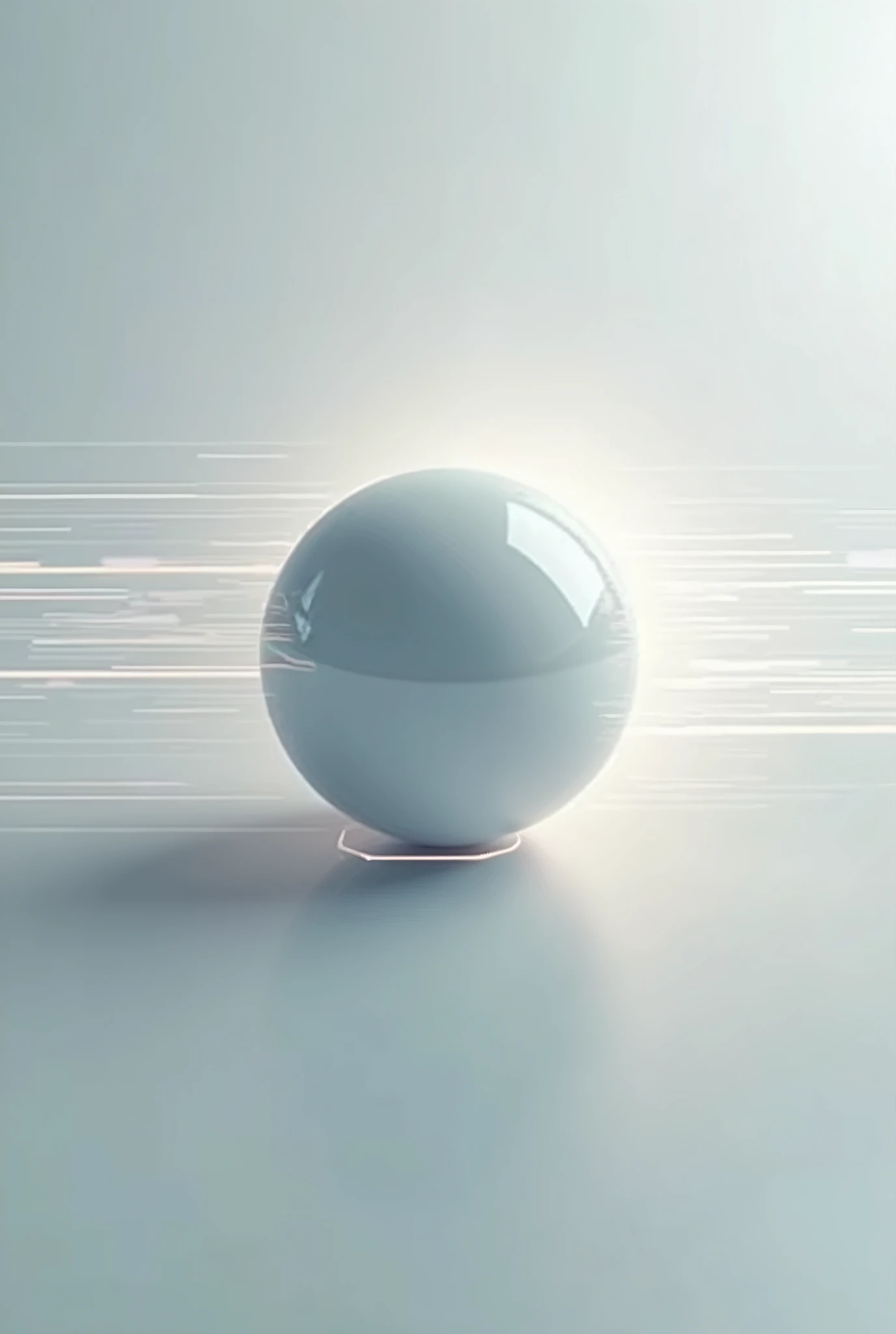 I want the image of a ball in rectilinear motion. The image must explicitly show the movement and the moment of the ball physically speaking.. The image must contain neutral colors. The image should show rays of motion.