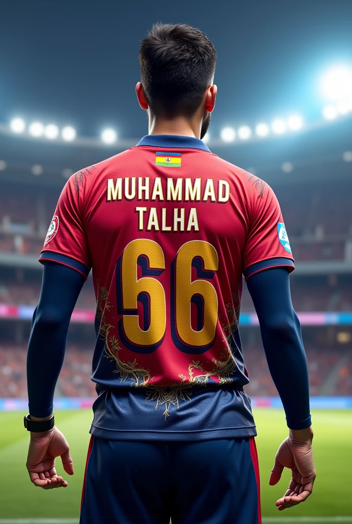 Please design a cricketer jersey with name Muhammad Talha and number 56