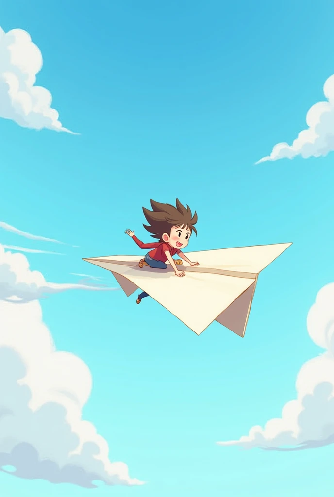 Riding a paper airplane 3440089125