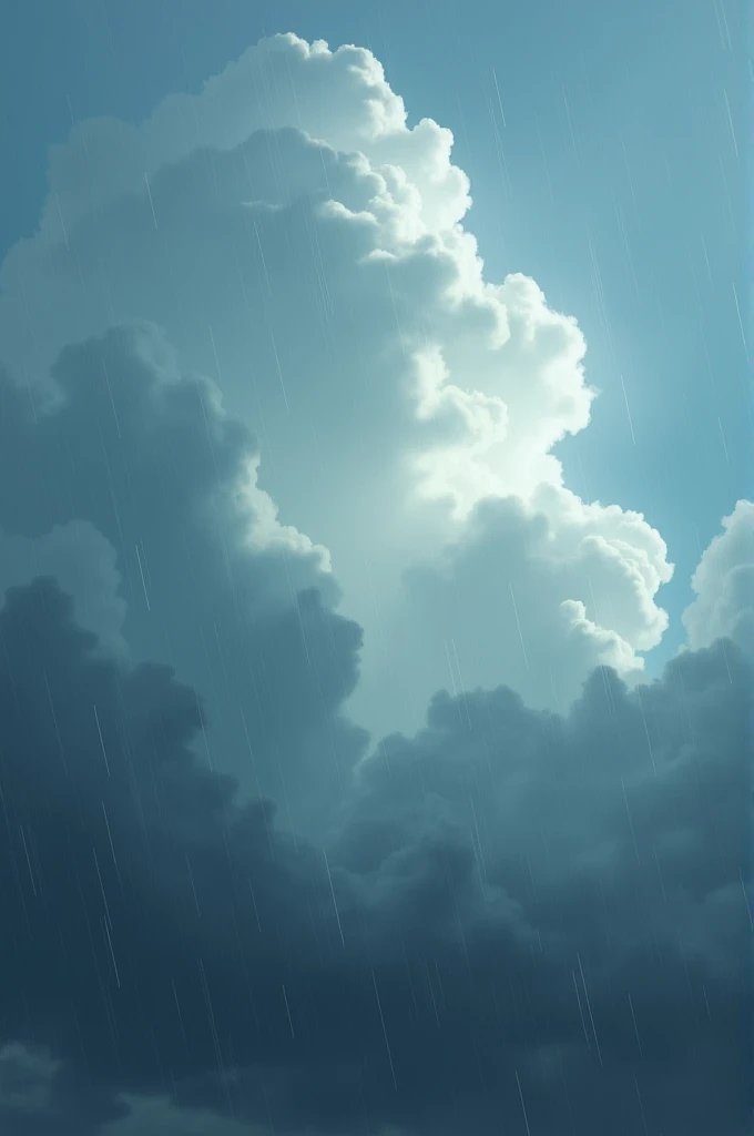 The clouds filled with the rain showers in the sky, clouds, busting, heavy rain