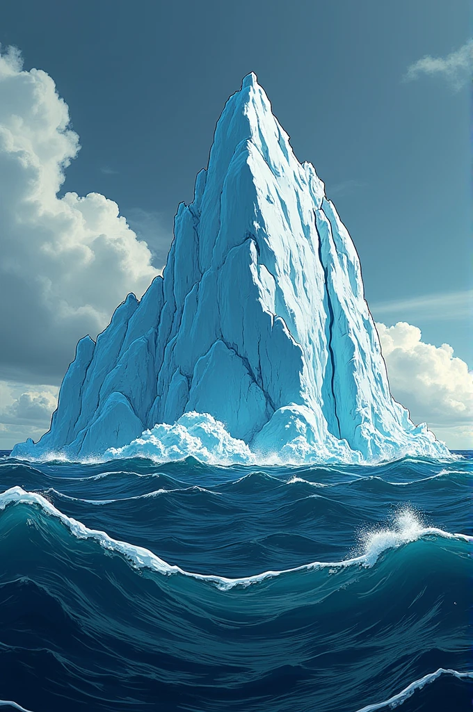 Comic-style iceberg background