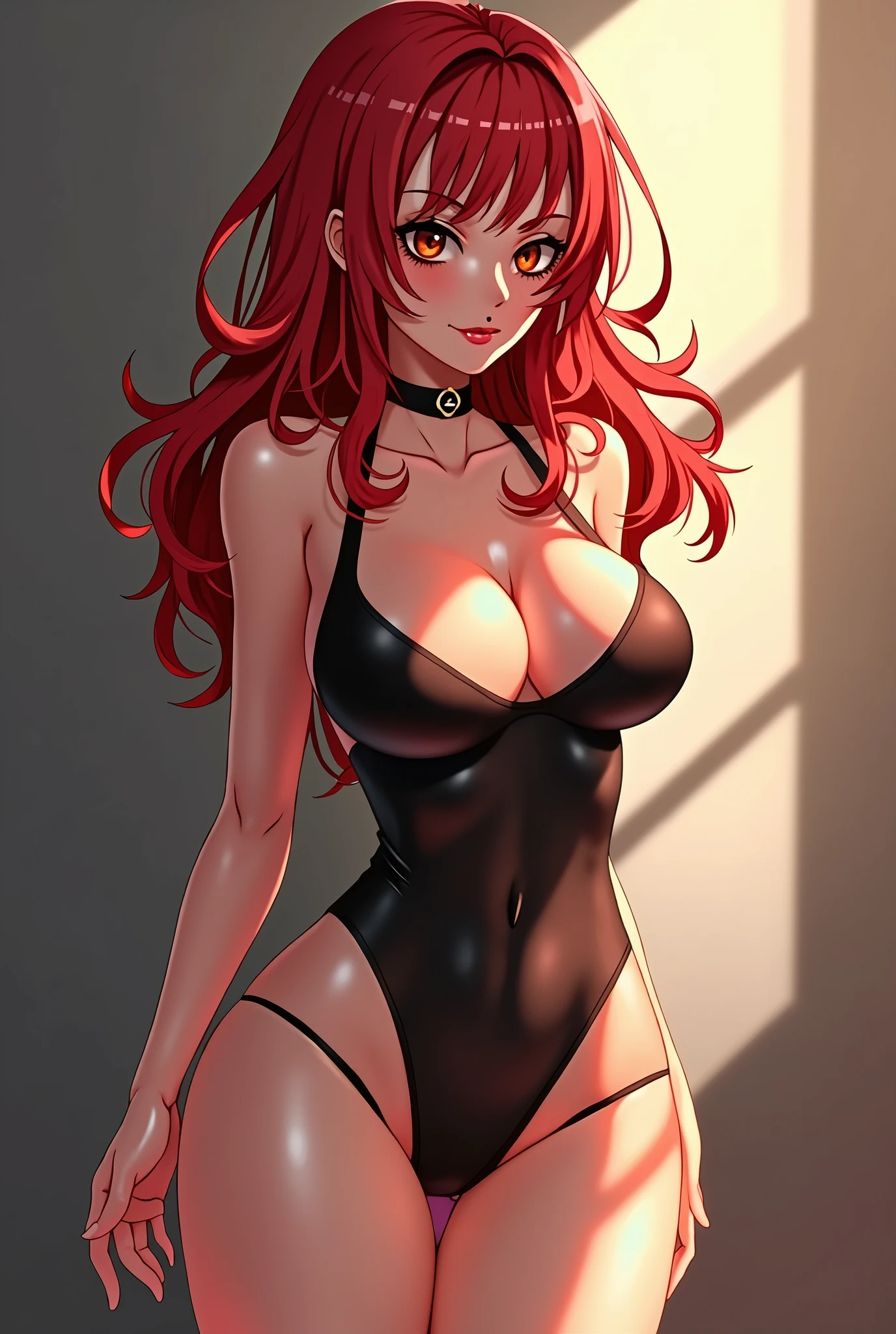アニメ, safada, redhead outfit, three moles on the face, Linda, luscious, bonitas, loves naughty guys, thirsty for pleasure, medium sized breasts, half big ass, great, naked, Unclothed