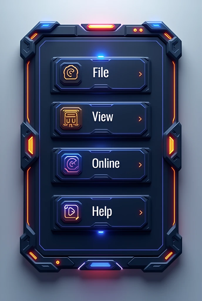 Mega menu with a panel with 4 menu file view online help in that many menus also sub menus