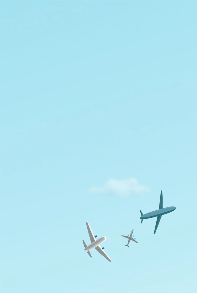 Simple light blue poster add some planes on it