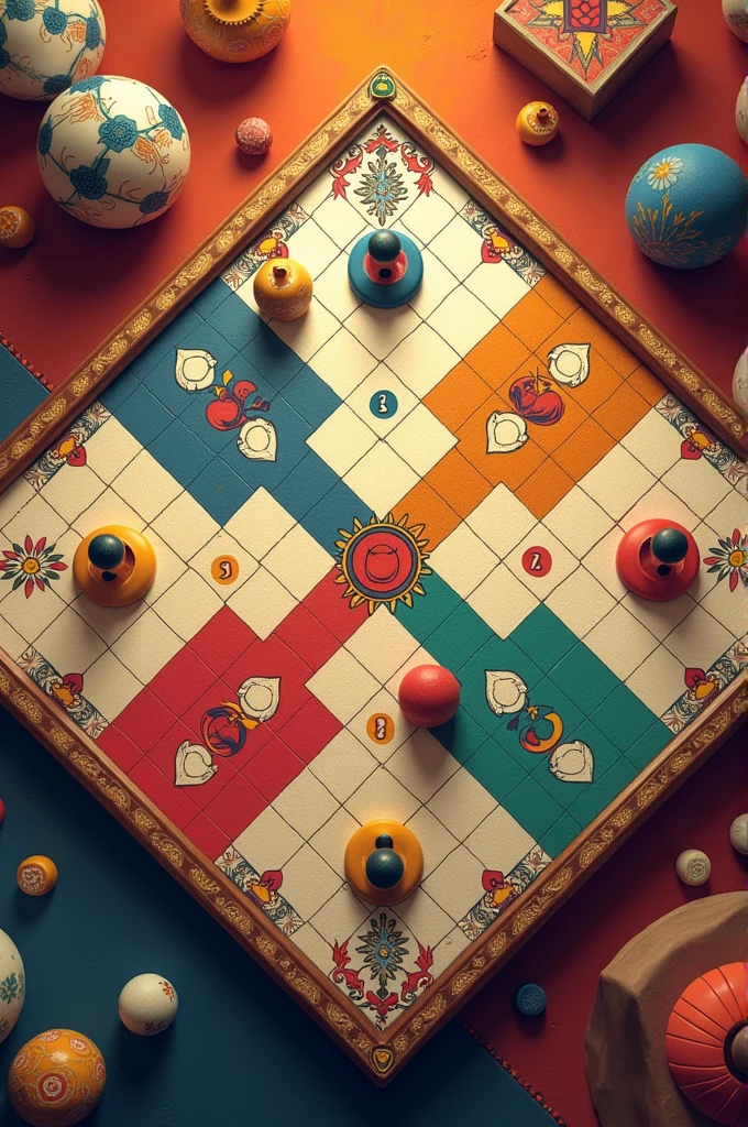 A Ludo board