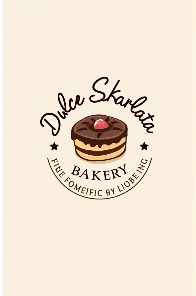 Logo design for a bakery called Dulce Skarlata