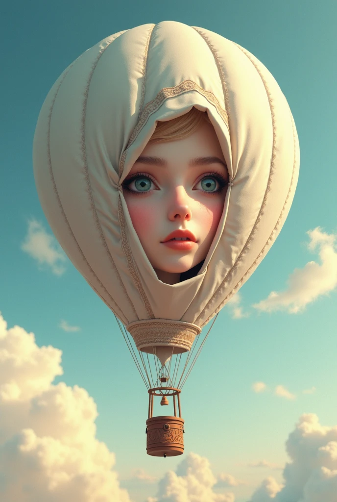 A balloon with a woman&#39;s face